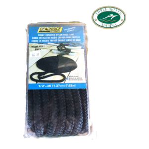 Seachoice Double Braided Nylon Dock Line (Black)